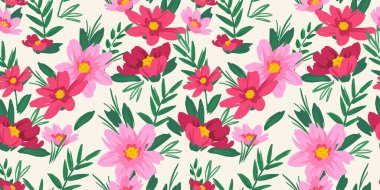 Çiçeksiz desen. Kağıt, kapak, kumaş, iç dekorasyon ve diğer kullanım için vektör tasarımı