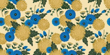 Çiçeksiz desen. Kağıt, kapak, kumaş, iç dekorasyon ve diğer kullanım için vektör tasarımı