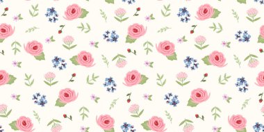 Hassas, çiçekli, pürüzsüz desen. Kağıt, kapak, kumaş, iç dekorasyon ve diğer kullanım için vektör tasarımı