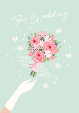 Nikah. Evlilik kavramı ve diğer kullanım alanları için vektör illüstrasyonu