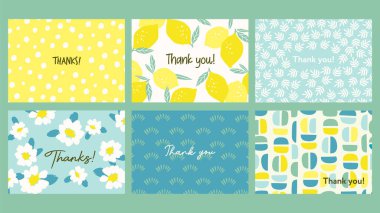 Çiçek desenli vektör seti. Kart, poster, broşür, kapak, ev dekorasyonu ve diğer kullanım için şablon.