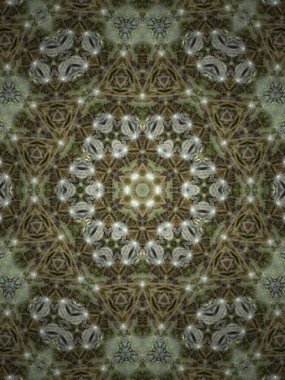 Geometrik şekillere dayanan ilginç fikirleri ifade eden dekoratif bir arkaplan oluşturmak için mandala tasarımı