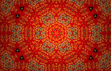 Geometrik şekillere dayanan ilginç fikirleri ifade eden dekoratif bir arkaplan oluşturmak için mandala tasarımı