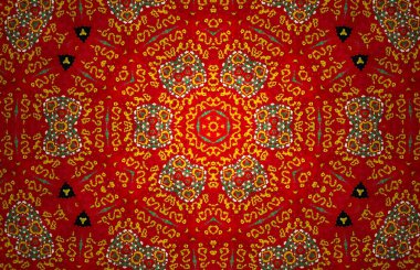 Geometrik şekillere dayanan ilginç fikirleri ifade eden dekoratif bir arkaplan oluşturmak için mandala tasarımı