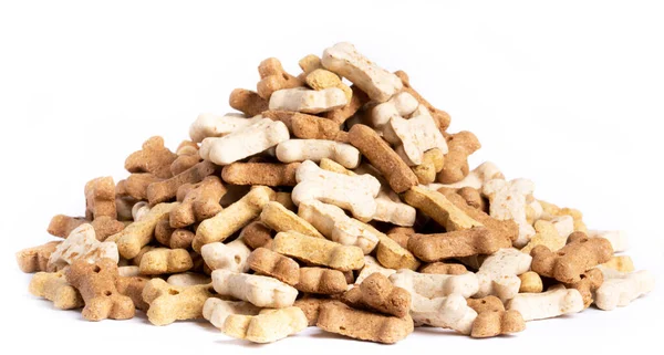 Heap Dog Treats Goody Bones Isolated White Background — Stock Photo, Image