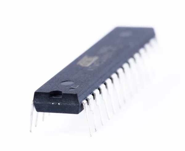 Microcontrolador Chip Basado Risc Aislado Sobre Fondo Blanco — Foto de Stock