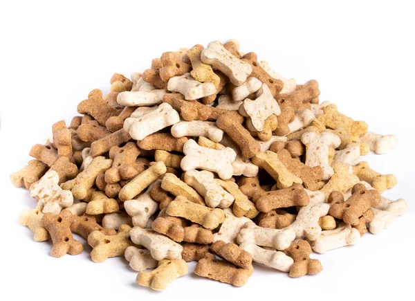 Heap Bones Dogs Delicacy Treats Isolated White Background — Stock Photo, Image
