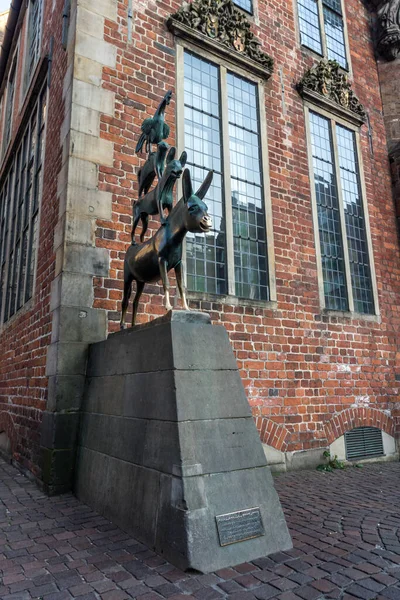 Bremen Town Müzisyenlerinin Almanya 'daki heykeli.