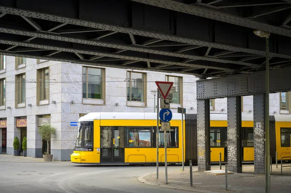 Berlin Deutschland April 2020 Straßenbahn Zentrum Berlins Nahe Der Berliner — Stockfoto