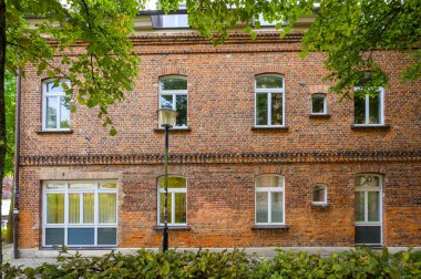 View of the facade of a historic building in Salzwedel, Germany.