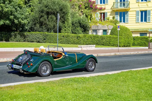 Nice France Október 2018 Vintage Cabriolet Driving Nice — Stock Fotó