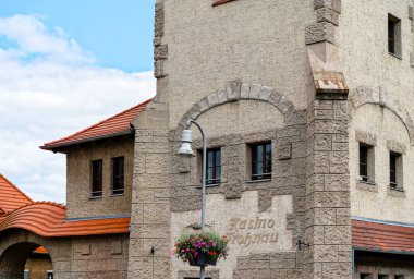 Berlin, Almanya - 13 Temmuz 2024: Berlin 'in kuzeyindeki Frohnau köyünün kenar mahalleleri.