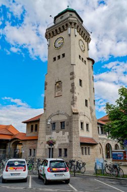 Berlin, Almanya - 13 Temmuz 2024: Berlin 'in kuzeyindeki Frohnau köyünün kenar mahalleleri.