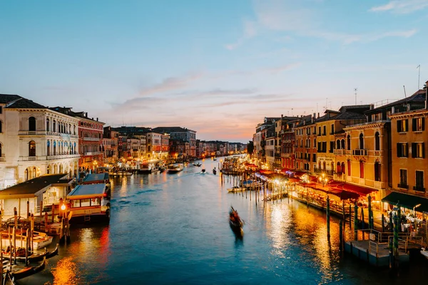 Veneza Itália Outubro 2022 Vista Grande Canal Veneza Pôr Sol — Fotografia de Stock