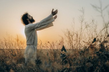Jesus Christ  the Garden, Meditating and Praying