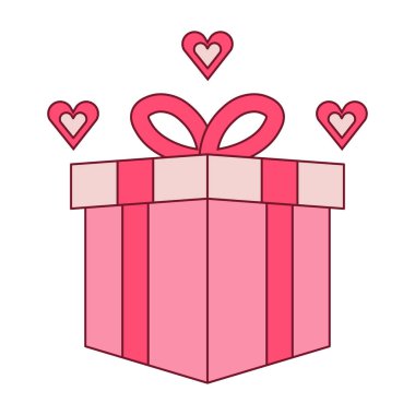 Dekorasyon için hediye kutusu unsurlarını aç. Hediye kutusu düz