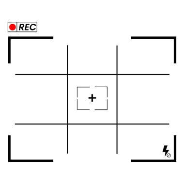 Beyaz arkaplanda kamera görüntüleyici arayüzü