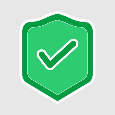 Beyaz arkaplanda izole edilmiş ve kabul edilen işaretler