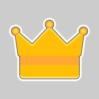 Sarı taç maskesi gri arkaplanda izole edilmiş.