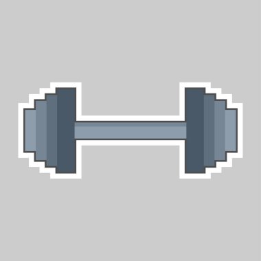 Halter ağırlıkları gri arka planda izole edilmiş. Spor salonu vücut geliştiricisi.