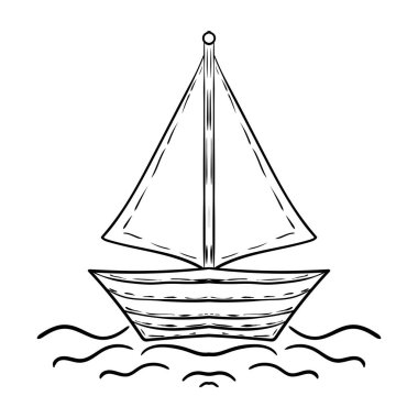 Vintage tarzında gemiler ve deniz tekneleri