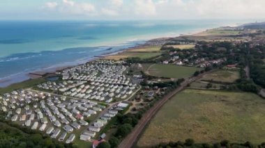 Norfolk sahilindeki statik karavan tatil parkı