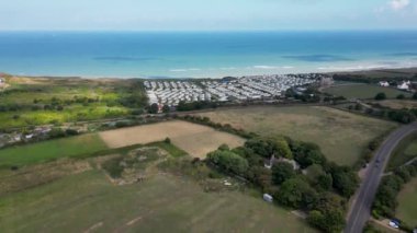 Norfolk sahilindeki tatil karavan parkı.