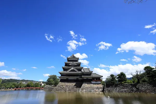 stock image Matsumoto castle and moat in Nagano, Japan