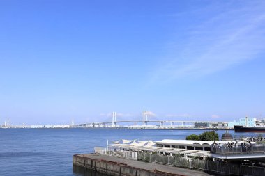 Yokohama defne köprü: Kanagawa, Japan (görünümü Yamashita Park)