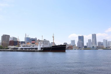 Hikawa Maru ve Yokohama Minatomirai 21 Yokohama, Kanagawa, Japonya