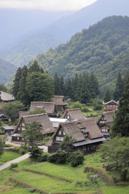Ainokura köyü, Gokayama, Toyama, Japonya 'da bir ev.