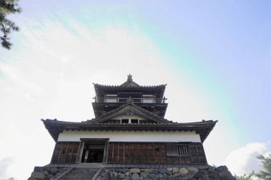 Fukui, Japonya 'daki Maruoka kalesinin kalesi.