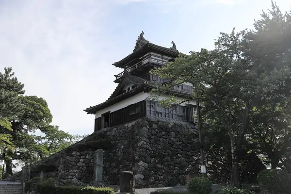 Fukui, Japonya 'daki Maruoka kalesinin kalesi.