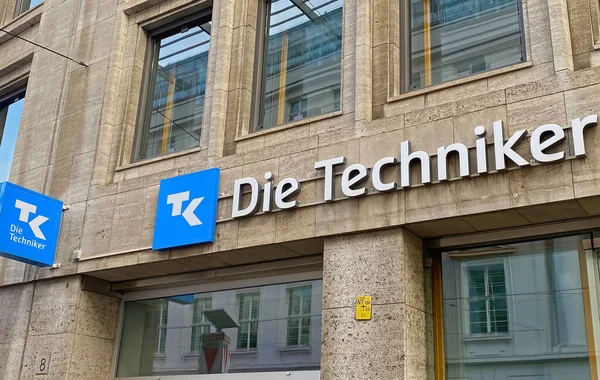 Stock image Dusseldorf, Germany - October 9. 2022: Front glass facade with logo lettering of TK Maxx store