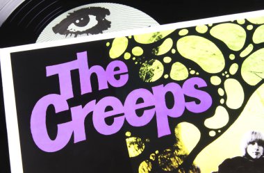 Viersen, Almanya - 2 Ocak. İsveçli Garaj Rock Tarikatı 'nın izole edilmiş plak kapağının kapağı.