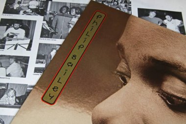 Viersen, Germany - November 9. 2022: Closeup of isolated vinyl album record Chinese Wall of singer Philip Bailey, released 1984