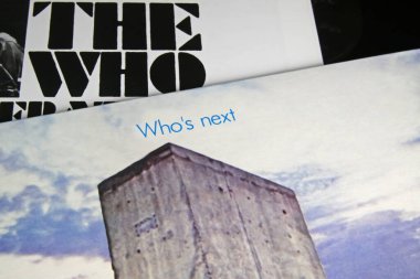 Viersen, Germany - November 9. 2022: Closeup of isolated vinyl record Who s next band album, released 1971