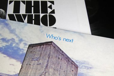 Viersen, Germany - November 9. 2022: Closeup of isolated vinyl record Who s next band album, released 1971