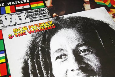 Viersen, Germany - November 9. 2022: Closeup of isolated vinyl record Kaya album of Bob Marley and the wailers, released 1978