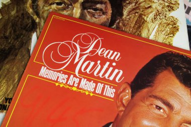 Viersen, Germany - 8. June 2022: Closeup of vinyl record cover album of american singer Dean Martin