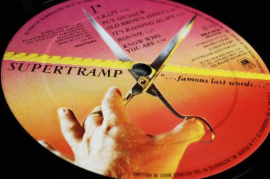 Viersen, Almanya - 9 Mayıs. 2023: Supertramp Vinil Plak Şirketi 1982 'den Ünlü Son Sözler