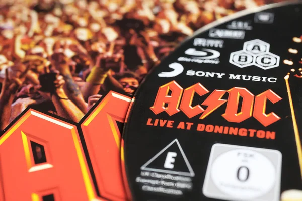 stock image Viersen, Germany - January 9. 2024: Closeup of AC/DC band DVD album cover Live in Donington 1991