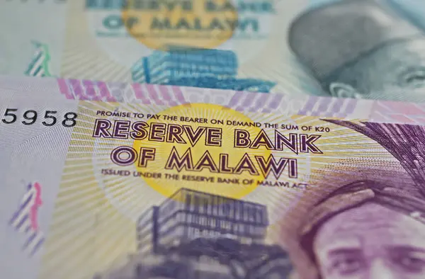 Malawi Rezerv Bankası Kwacha Banknotuna Yakın Çekim — Stok fotoğraf