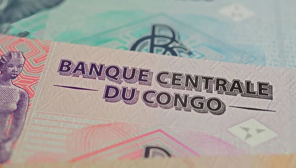 Kapanış Kongo Merkez Bankası Frank Banknotu — Stok fotoğraf