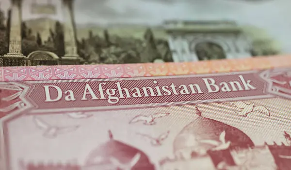 Afganistan Daki Afgan Banknotuna Yakın Çekim — Stok fotoğraf