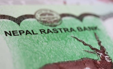 Eski Nepal rastra Merkez Bankası Rupi banknotunun kapanışı (merkeze odaklan)