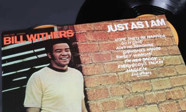 Viersen, Almanya - 9 Mayıs. 2024: Şarkıcı Bill Withers 'ın ilk albüm kapağı, tıpkı benim 1971' den kalma olduğum gibi.