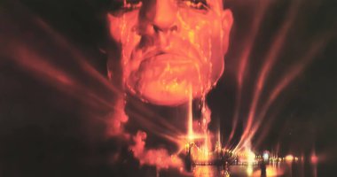 Viersen, Germany - May 9. 2024:  Apocalypse Now film cinema poster detail with Marlon Brando by Francis Ford Coppola from 1979 (focus on center) clipart