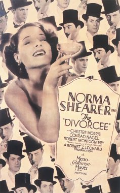 Viersen, Germany - May 9. 2024: Official Cinema film poster from classic movie The Divorcee with Norma Shearer from Hollywood pre-code era1930 (focus on center) clipart