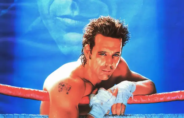 stock image Viersen, Germany - June 9. 2024: Homeboy film poster detail (German Version)  with Mickey Rourke from 1988